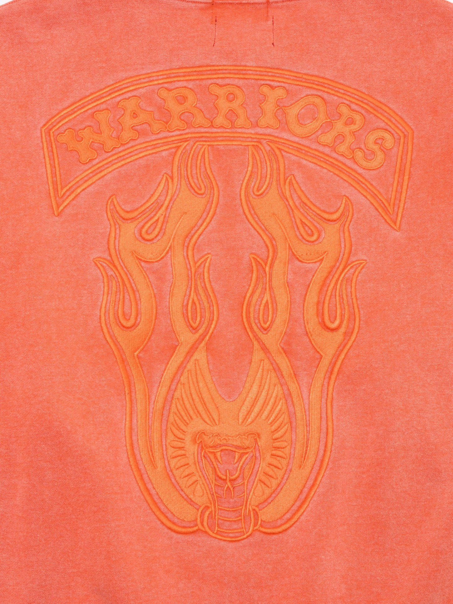 DELUXE x THE Warriors Embroidery CREW ORANGE