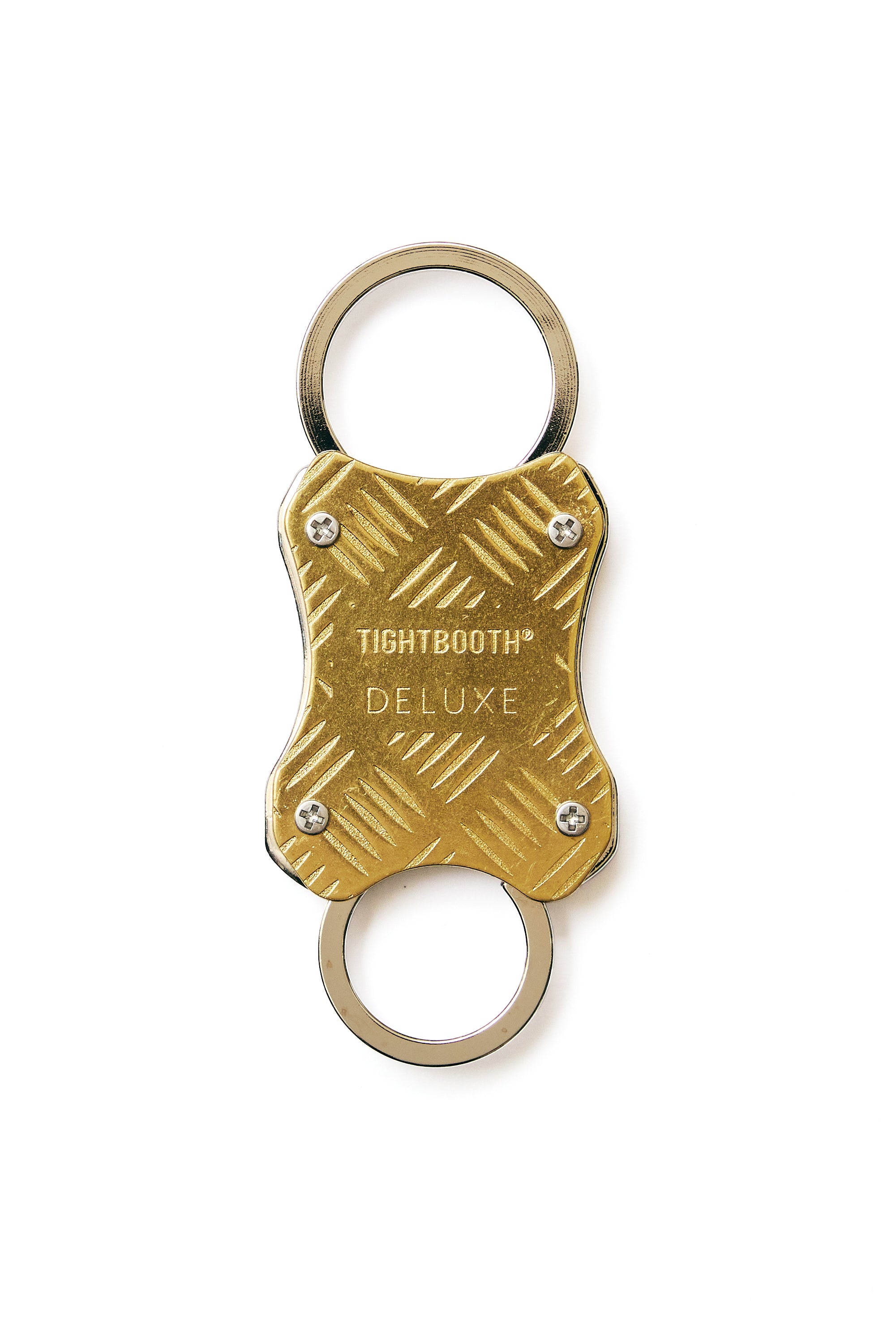 DELUXE x TIGHTBOOTH CHECKER PLATE CARABINER GOLD – DELUXE2003