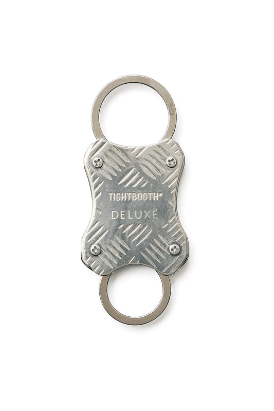 DELUXE x TIGHTBOOTH CHECKER PLATE CARABINER SILVER