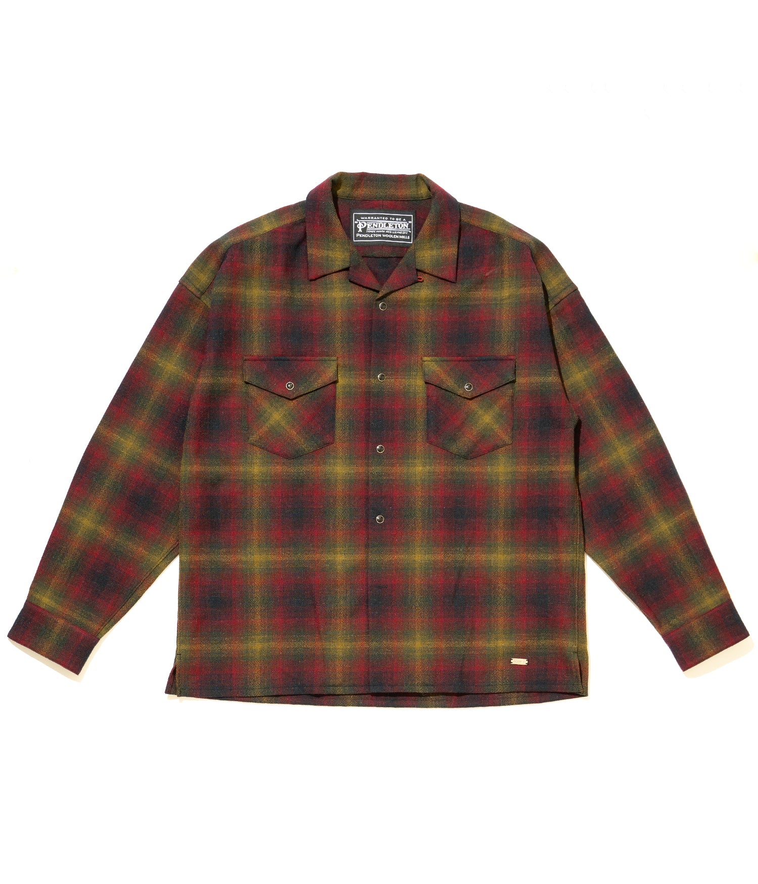 DELUXE x PENDLETON CHECKED SHIRTS RED x GREEN – DELUXE2003