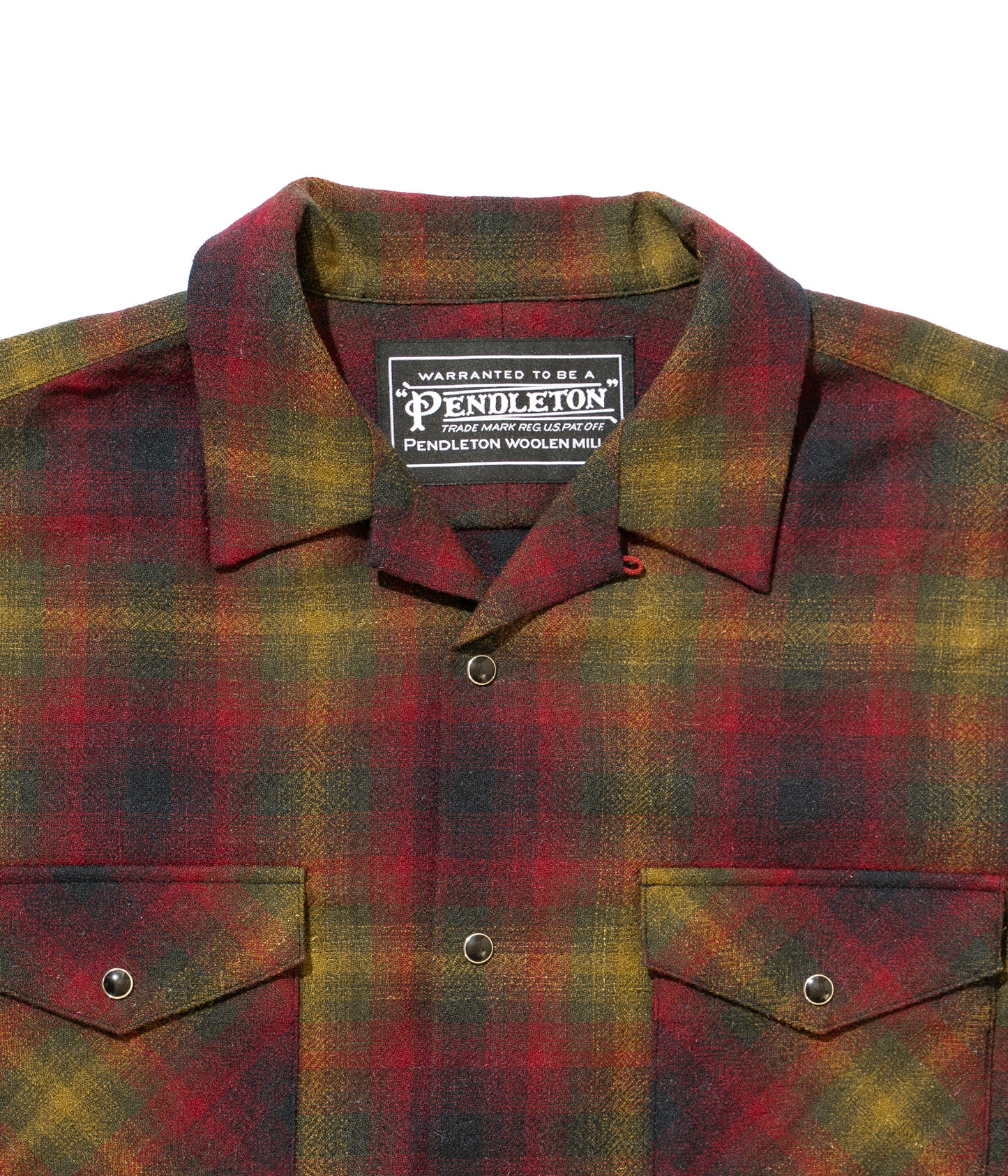 DELUXE x PENDLETON CHECKED SHIRTS RED x GREEN