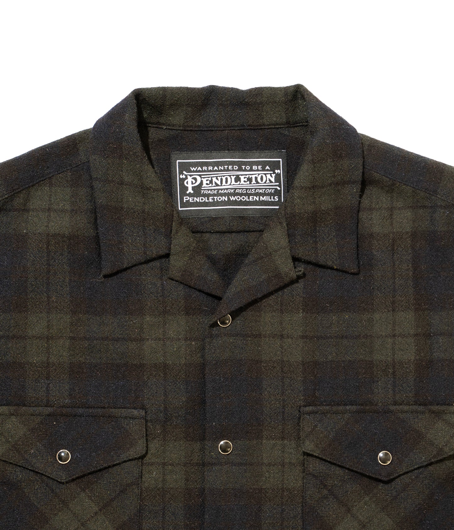 DELUXE x PENDLETON CHECKED SHIRTS BLACK x GREEN