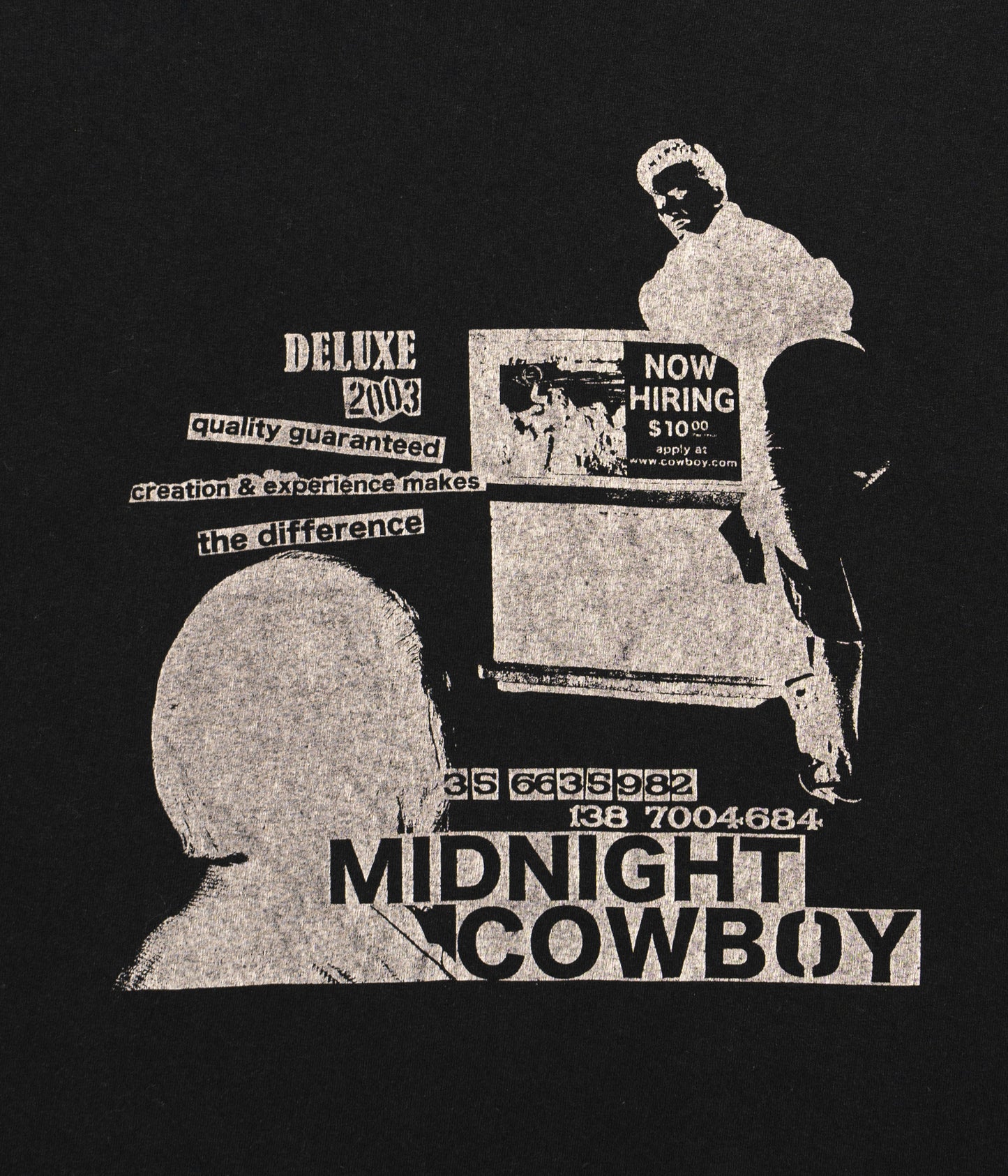 MIDNIGHT COWBOY TEE BLACK