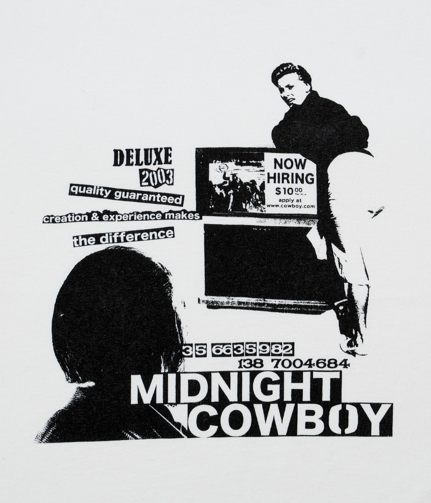 MIDNIGHT COWBOY TEE WHITE