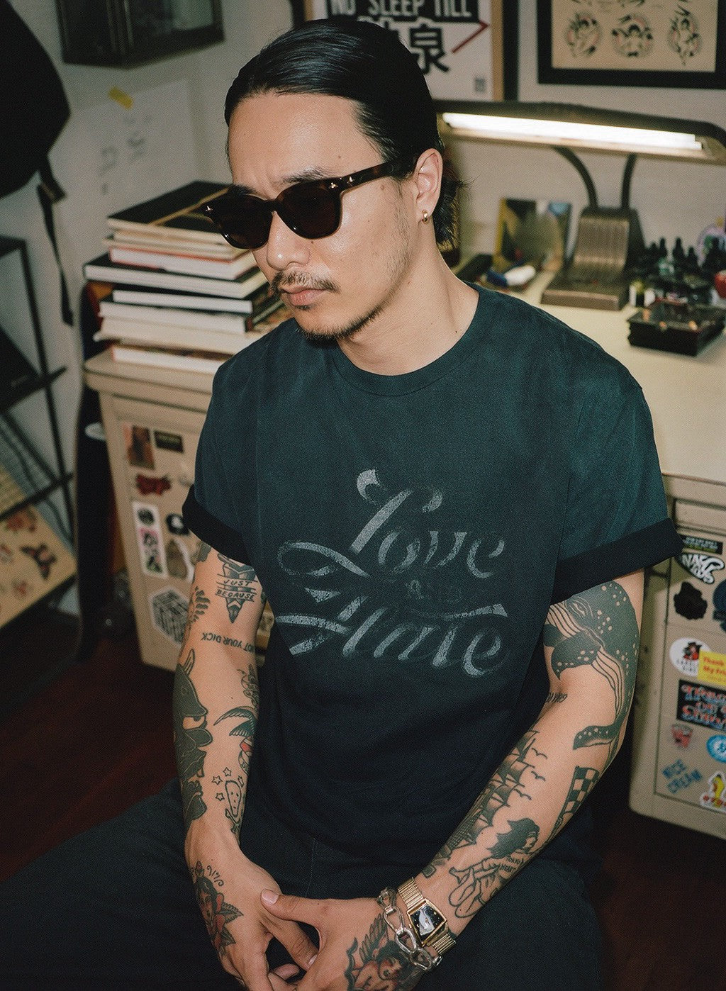 TATTOO STUDIO YAMADA x DELUXE TEE BLACK – DELUXE2003