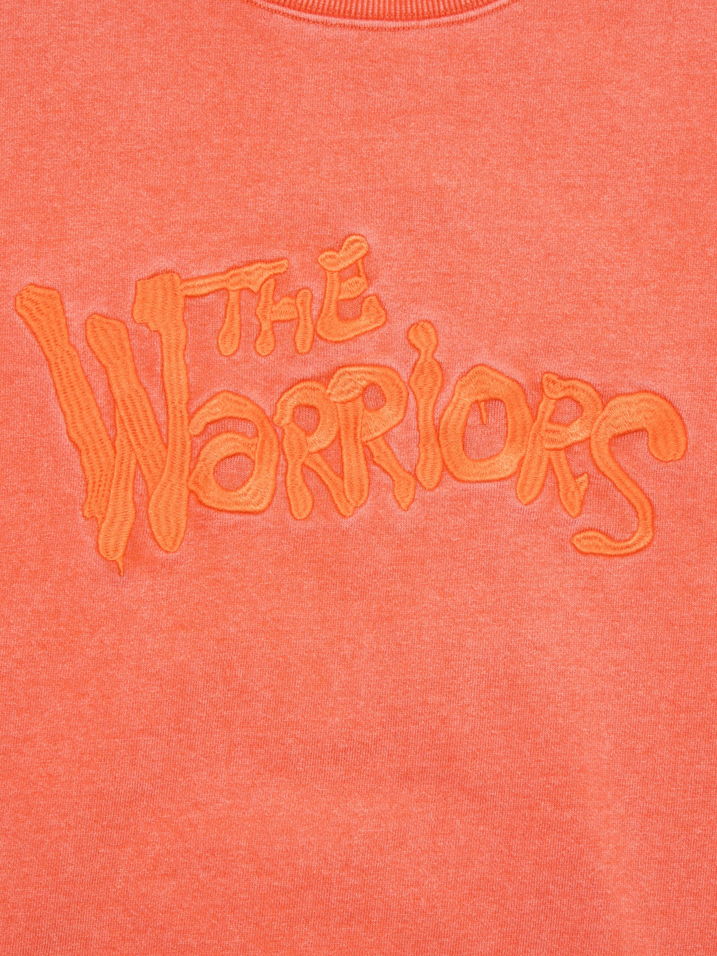 DELUXE x THE Warriors Embroidery CREW ORANGE