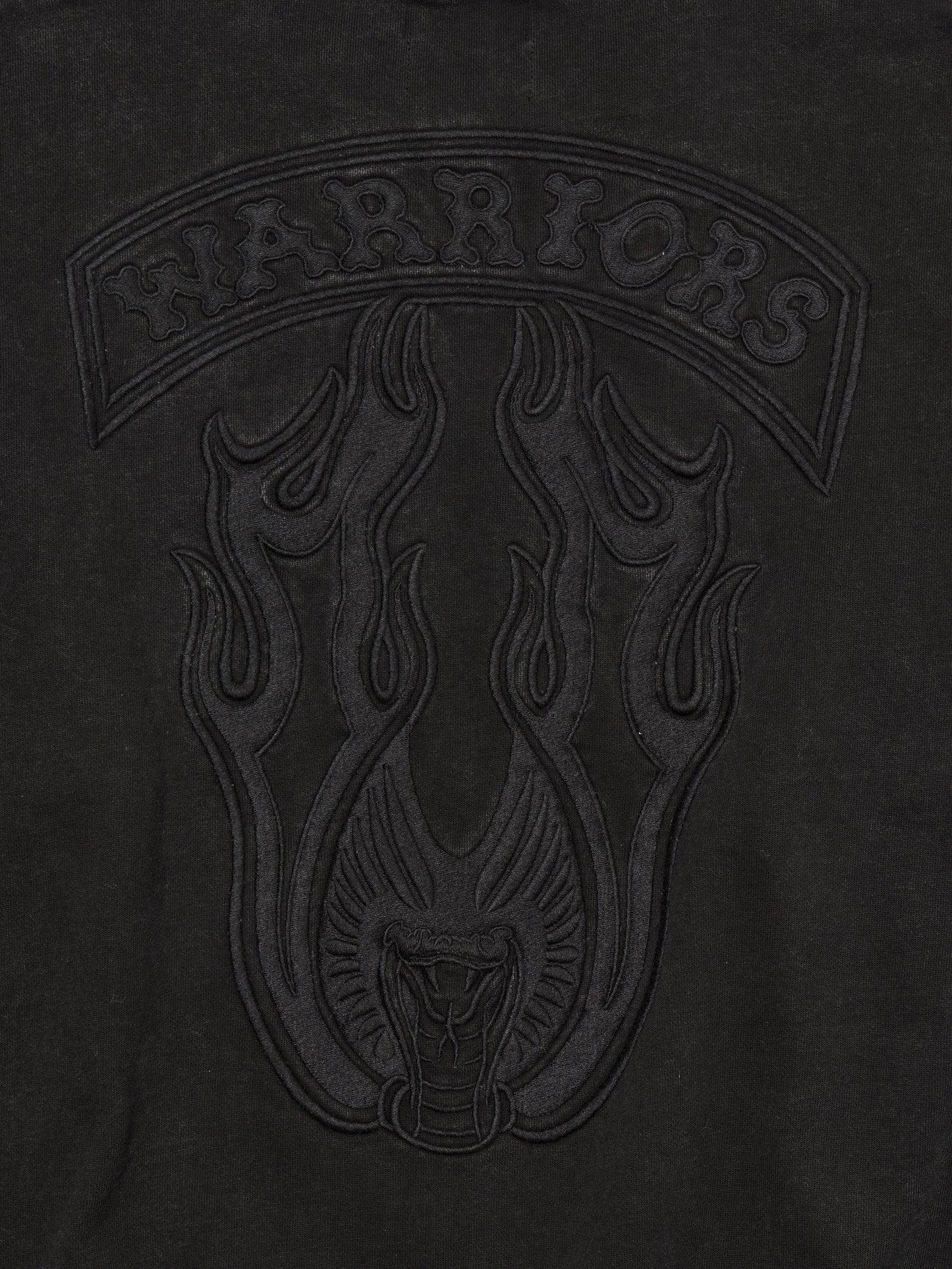 DELUXE x THE Warriors Embroidery CREW BLACK