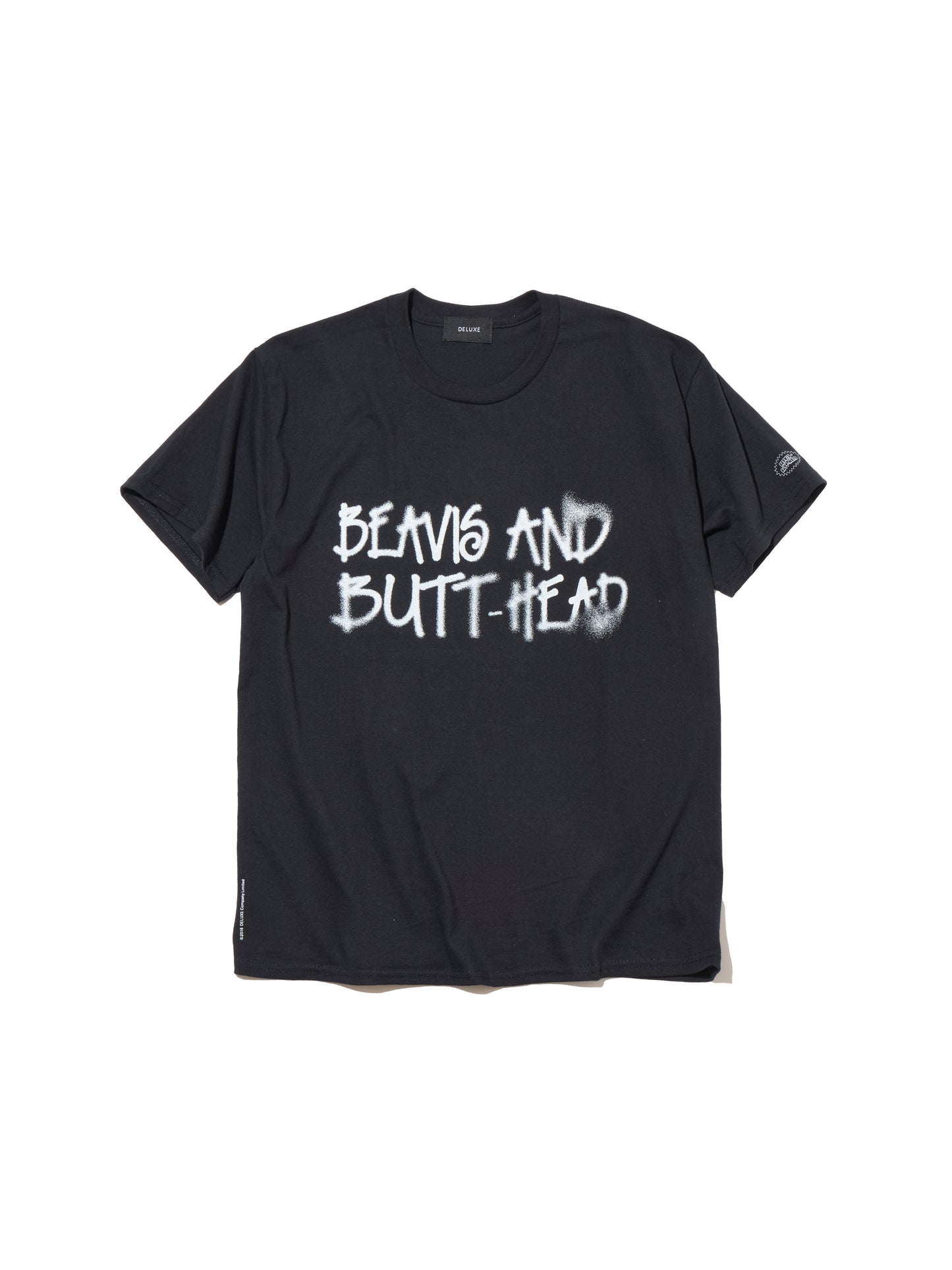 DELUXE x BEAVIS AND BUTT HEAD LOGO TEE BLACK