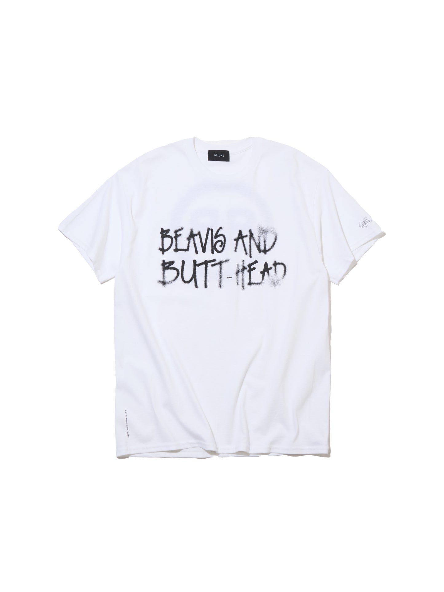 DELUXE x BEAVIS AND BUTT HEAD LOGO TEE WHITE