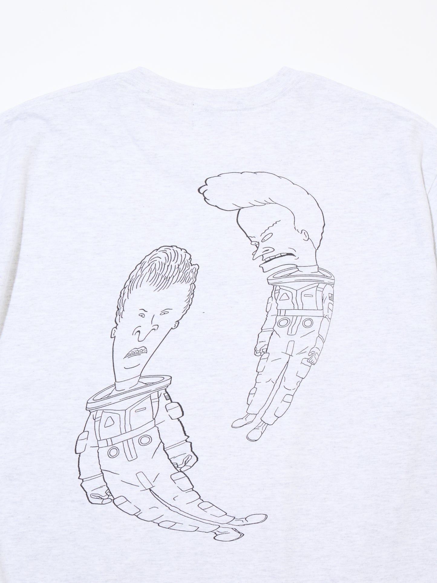 DELUXE x BEAVIS AND BUTT HEAD SPACE SUCK TEE GRAY