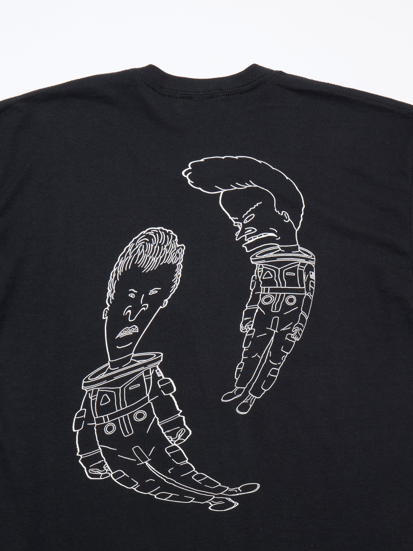 DELUXE x BEAVIS AND BUTT HEAD SPACE SUCK TEE BLACK