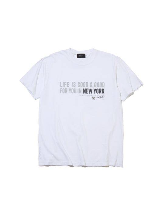 Happy New York TEE　WHITE