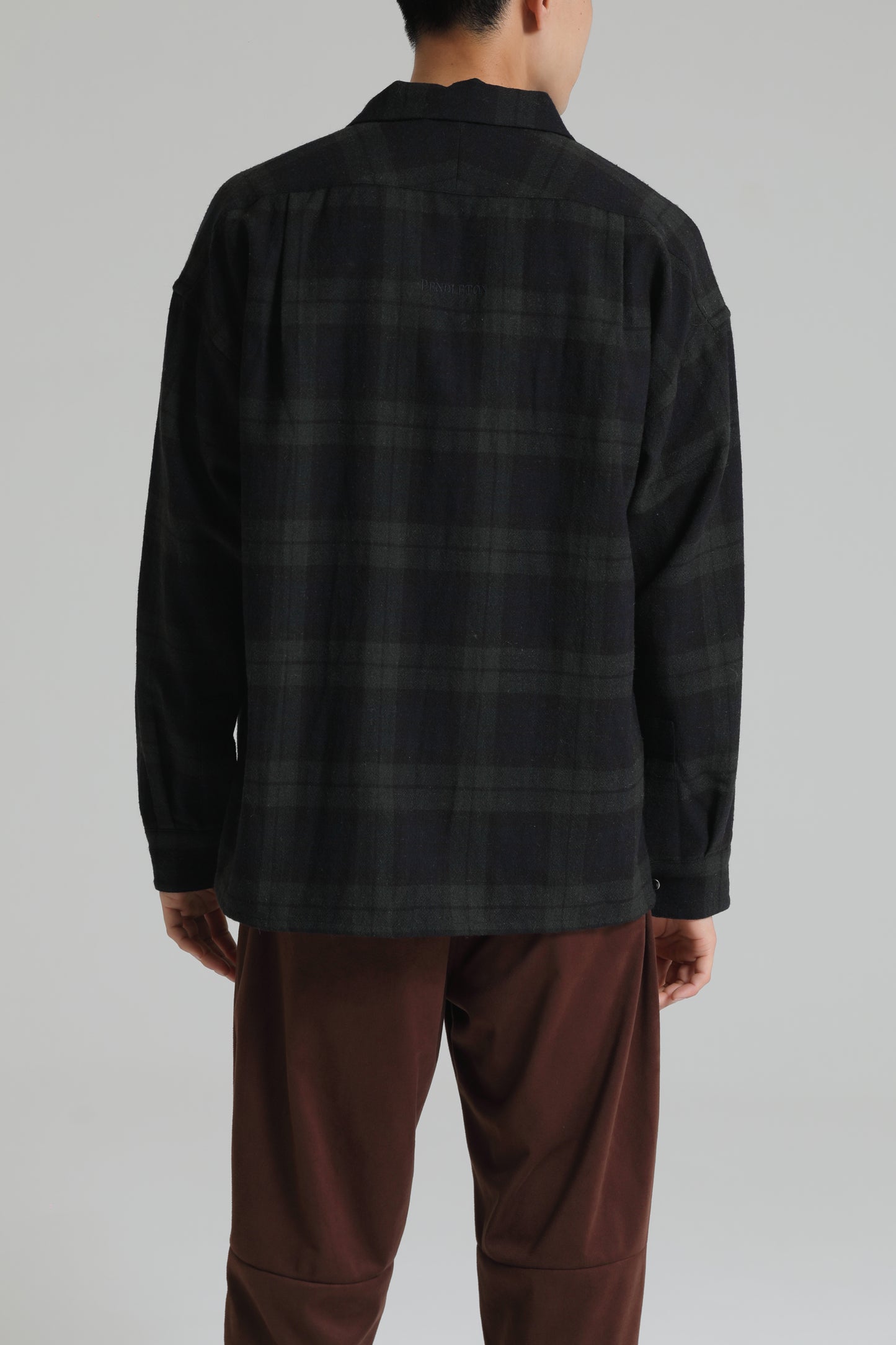 DELUXE x PENDLETON CHECKED SHIRTS BLACK x GREEN