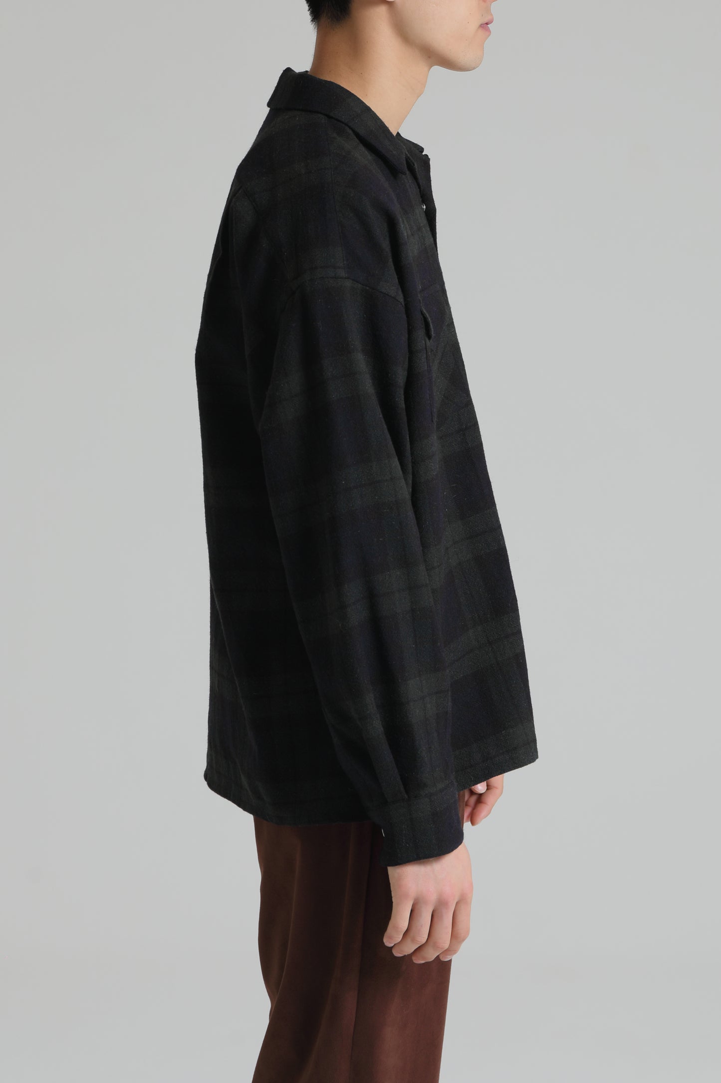 DELUXE x PENDLETON CHECKED SHIRTS BLACK x GREEN