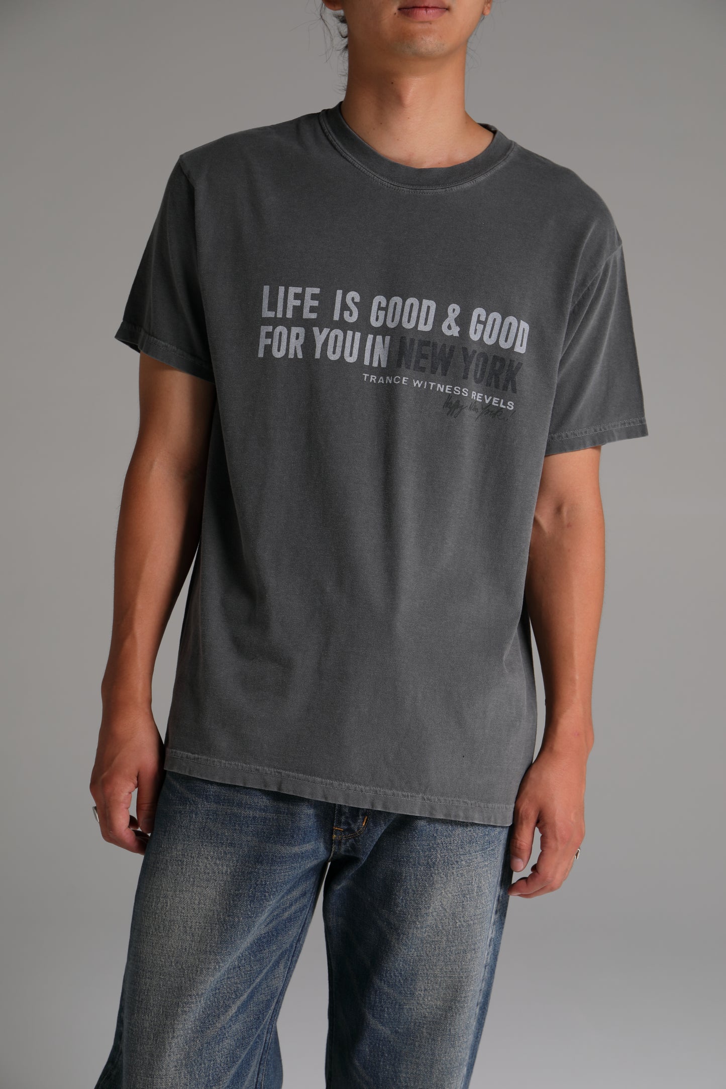 Happy New York TEE　BLACK