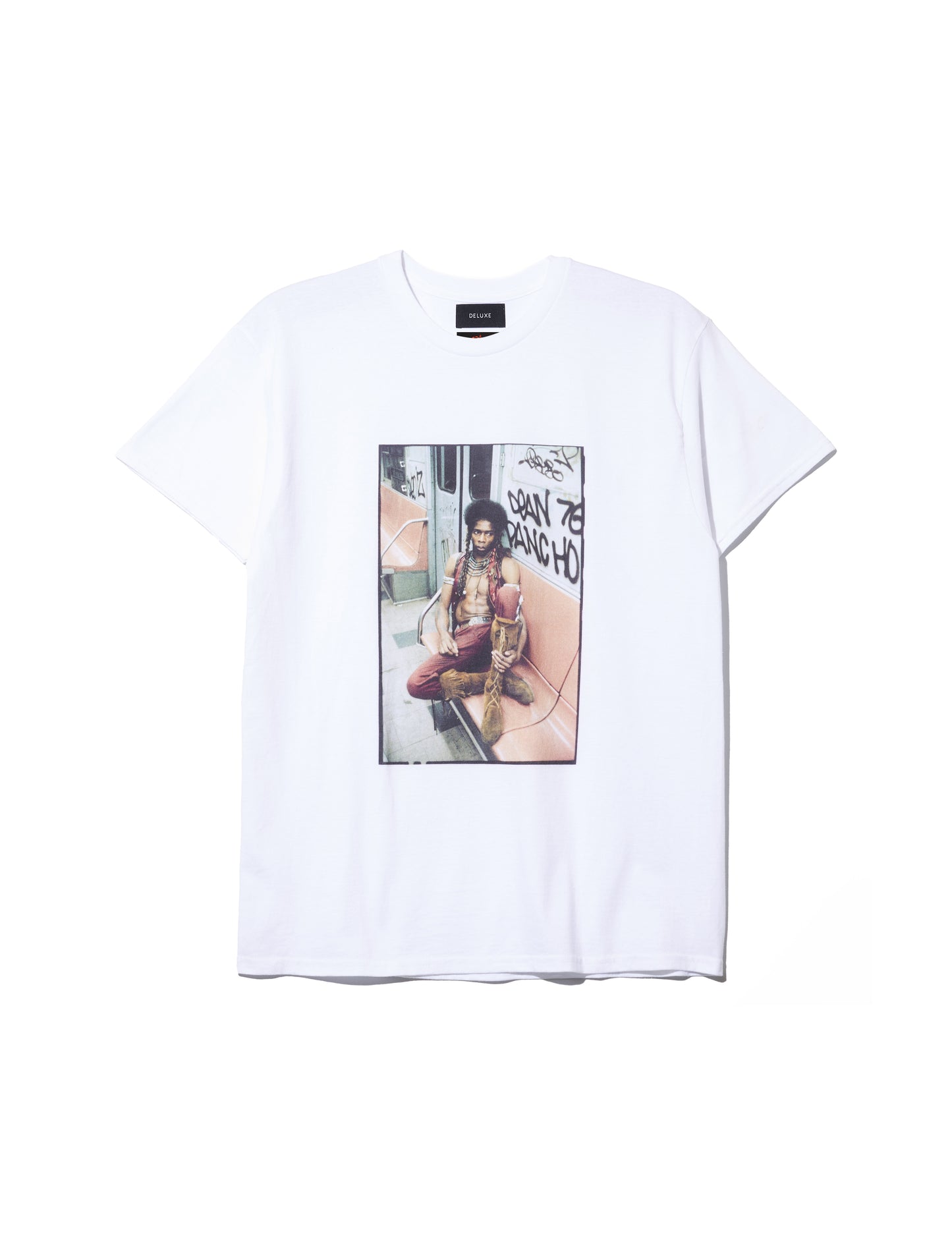 DELUXE x THE Warriors Photo TEE WHITE